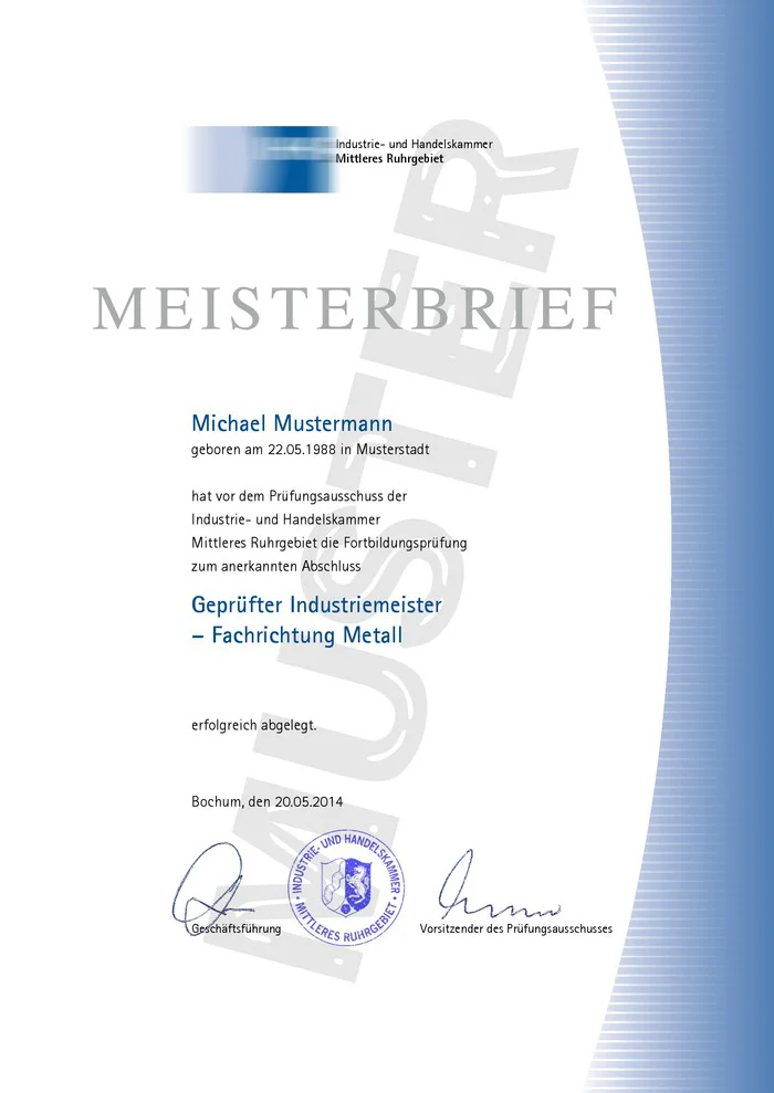 Buy IHK Master Craftsman Certificate